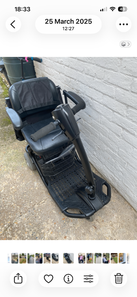Folding mobility scooter.