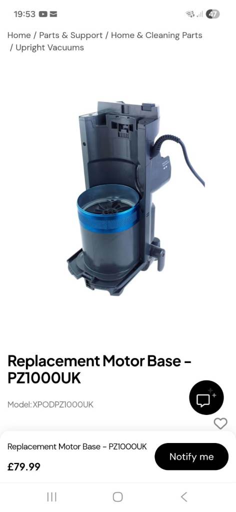 Shark vacum cleaner bnib motor