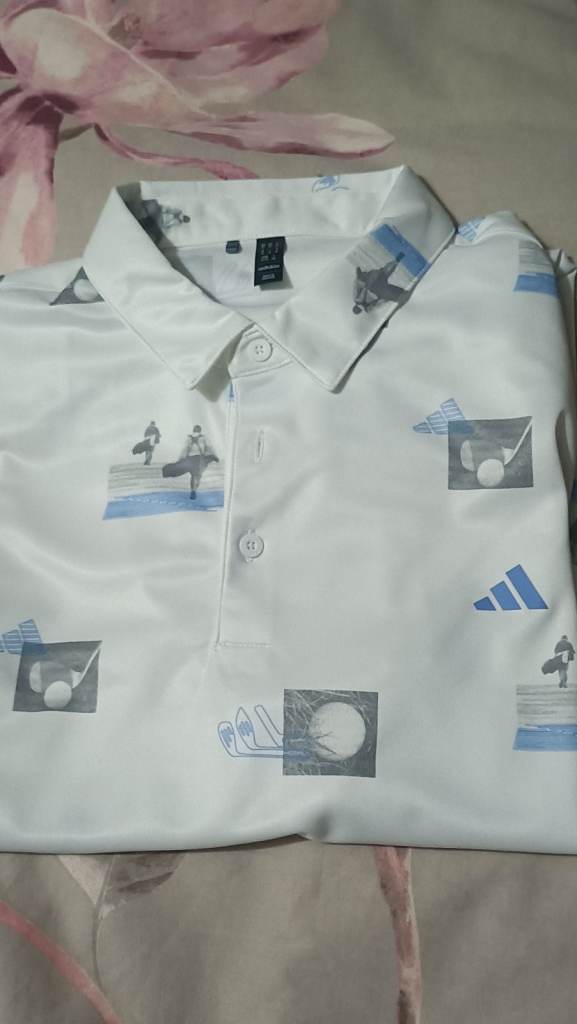Mens XL Adidas Golf 3 button T shirt