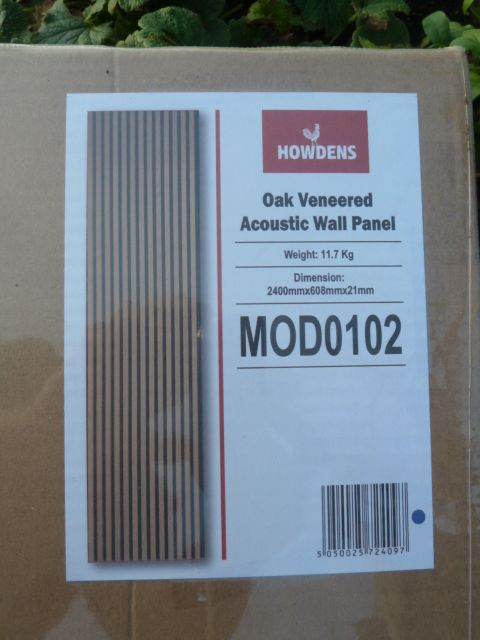 image for OAK VENEERED acoustic wall panels x 9 (Still sealed)