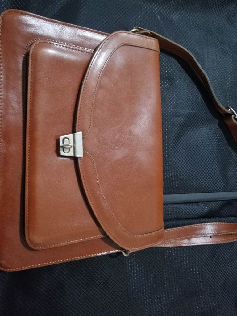 Nova Brown Leather Handbag - Made in Britain, Good Condition