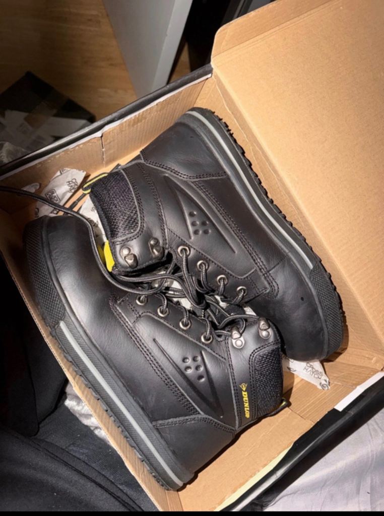 Dunlop Steel Toe Safety Boots - Black, New