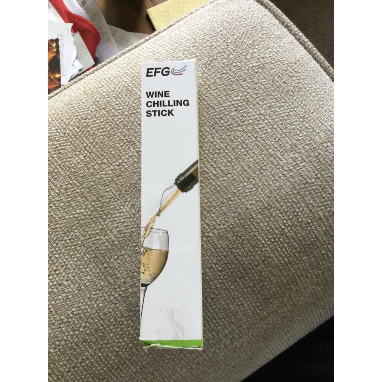 Wine chilling stick with aerator, mixes oxygen to increase flavour.