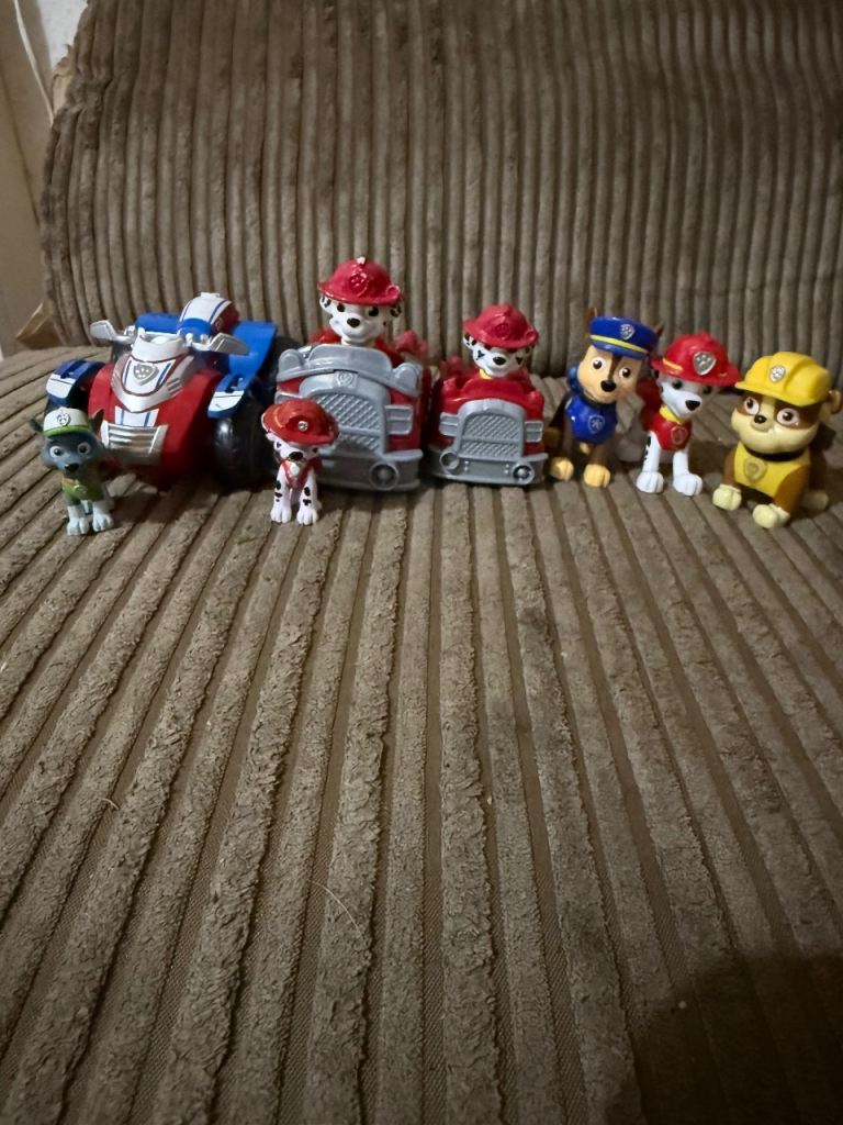 Paw Patrol Bundle Figures & Vehicles Chase Marshall Rocky Rubble Ryder ATV