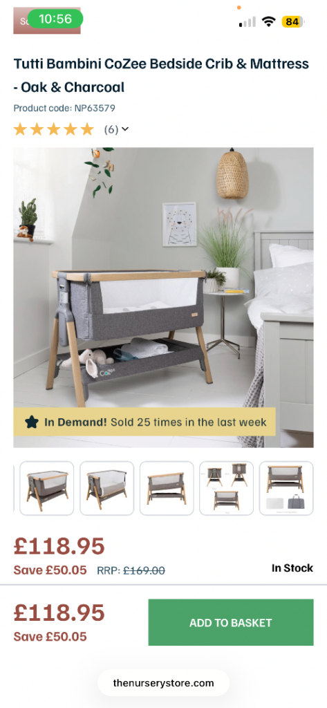 Tutti Bambini Next-to-me Crib