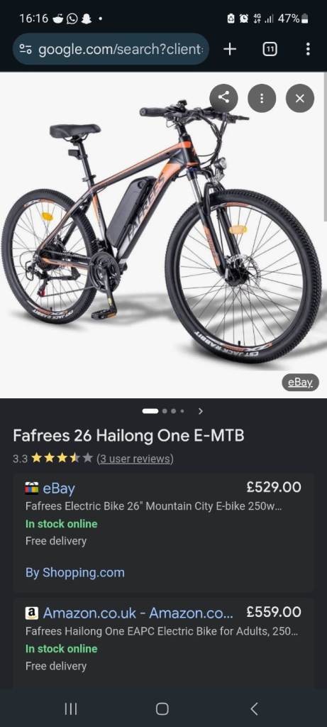FAFREES Hailong One 26inch Electric Bike 250W 13AH Battery Mountain Bike