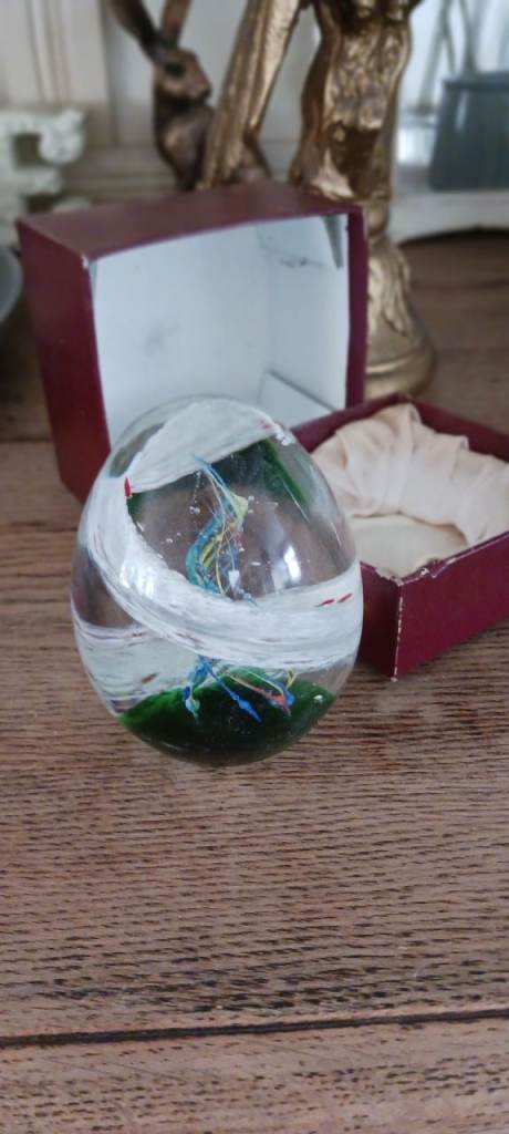 Vintage Typhoon glass paperweight 