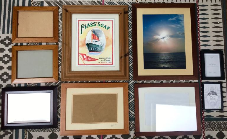 9 Quality Picture Frames, Glazed and including artworks!