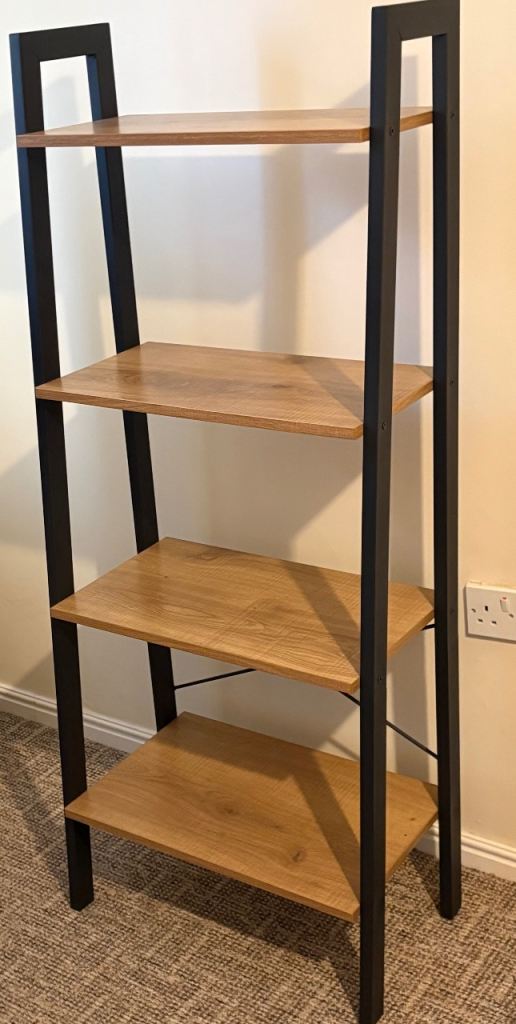 Industrial Style Ladder Shelf / Bookcase – 4 Tier
