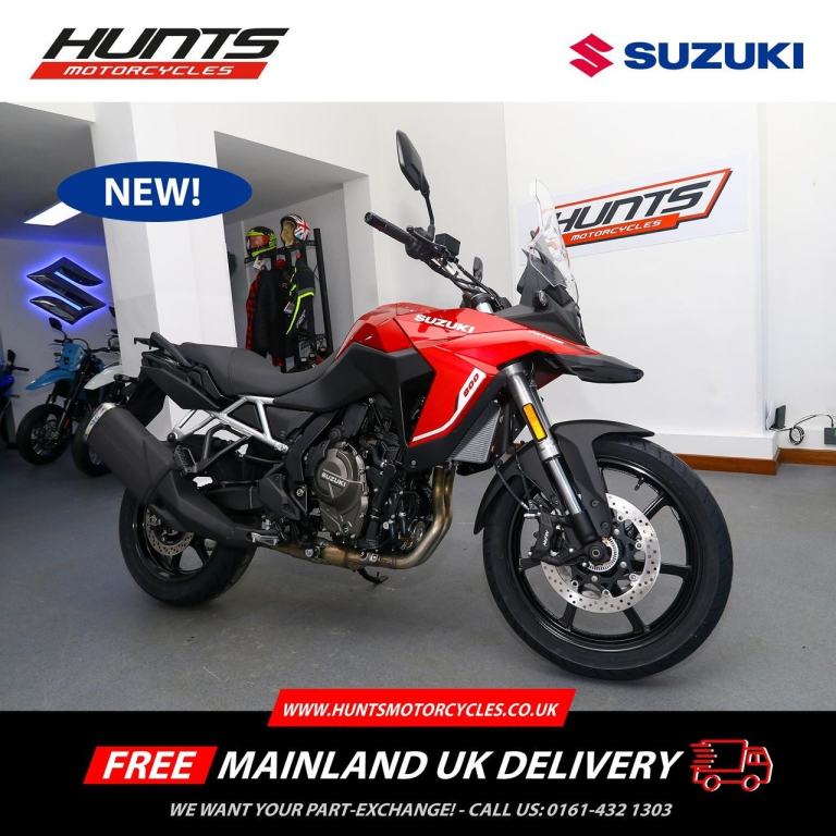 NEW Suzuki V-Strom 800RE. Candy Red. WITH FREE ALLOY SIDE CASES. £9,499
