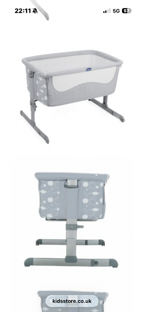 Chicco elegance next to me cot