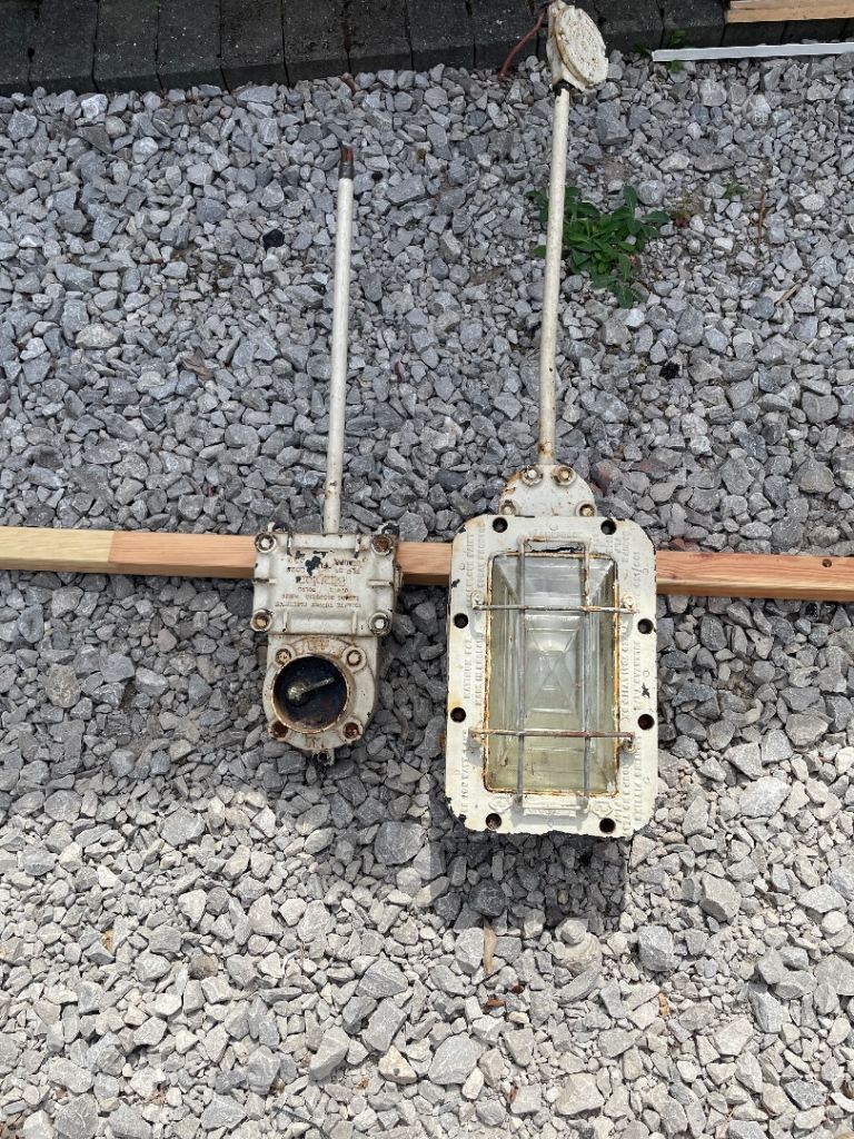 Vintage Industrial Bulkhead Light & Switch – Made in England