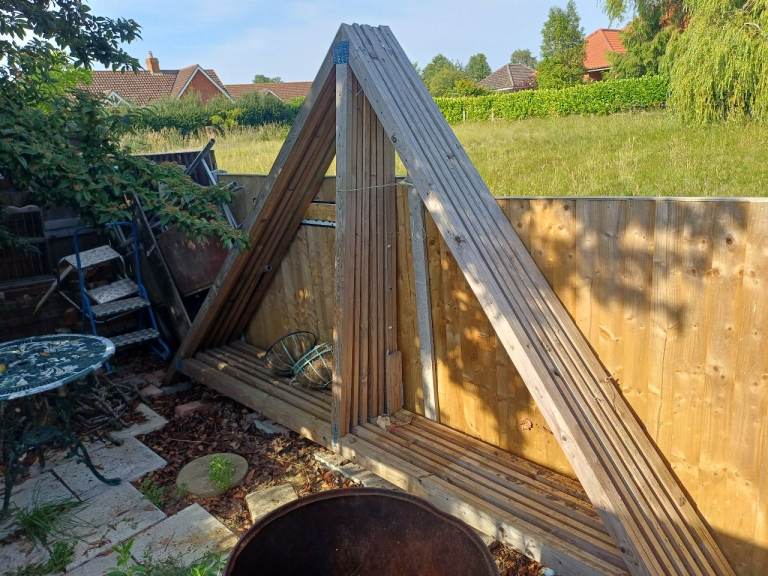 8 reclaimed roof trusses 