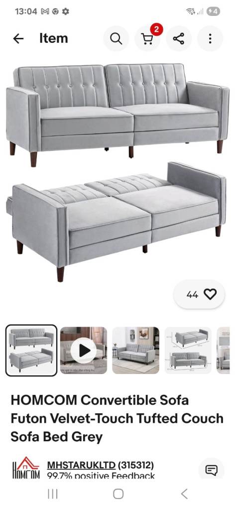 Brand new in box sofa bed 