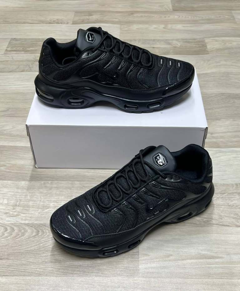 Xmas Sale - TN Style Triple Black Trainers £45 - Fashion Hub UK Stock