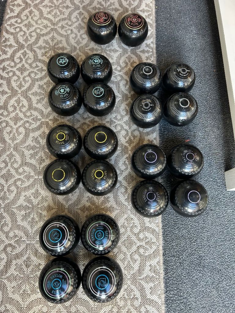 Set of Lawn Bowls – Various Sizes, Good Condition