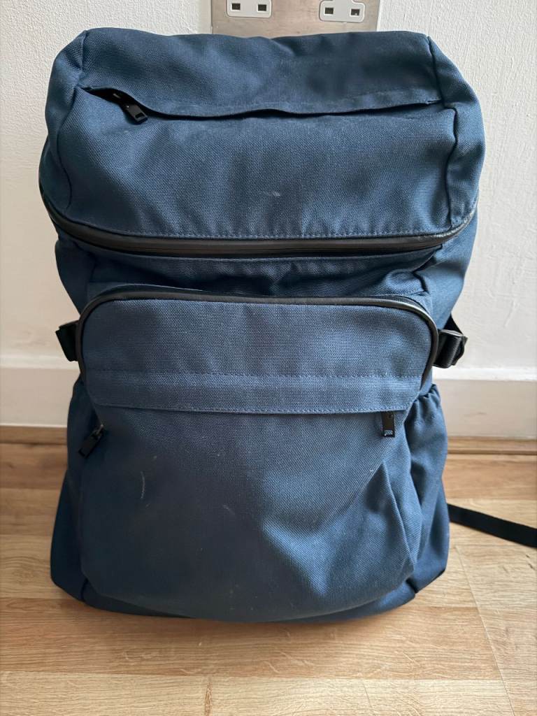 Muji Wide Opening Rucksack Navy
