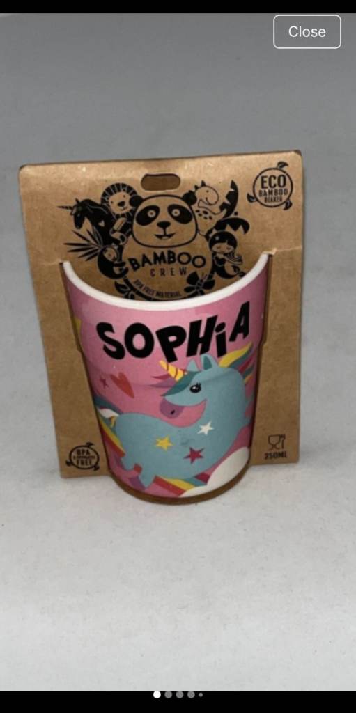Bamboo Crew Personalised Cup - Sophia
