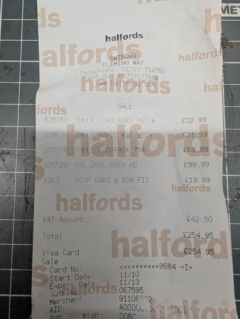 Thule Roof Bar Kit 1589 Volkswagen Polo Mk. IV