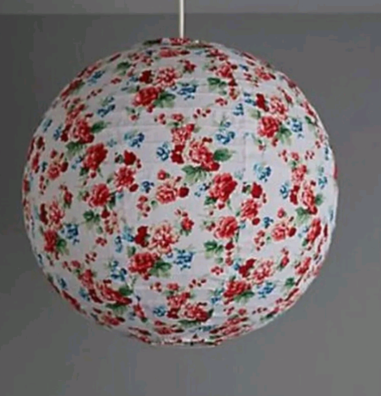 Large  floral fabric  lamp shade New 