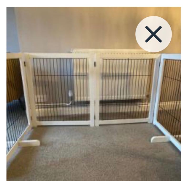  Paw hut Four panel wire dog gate white 