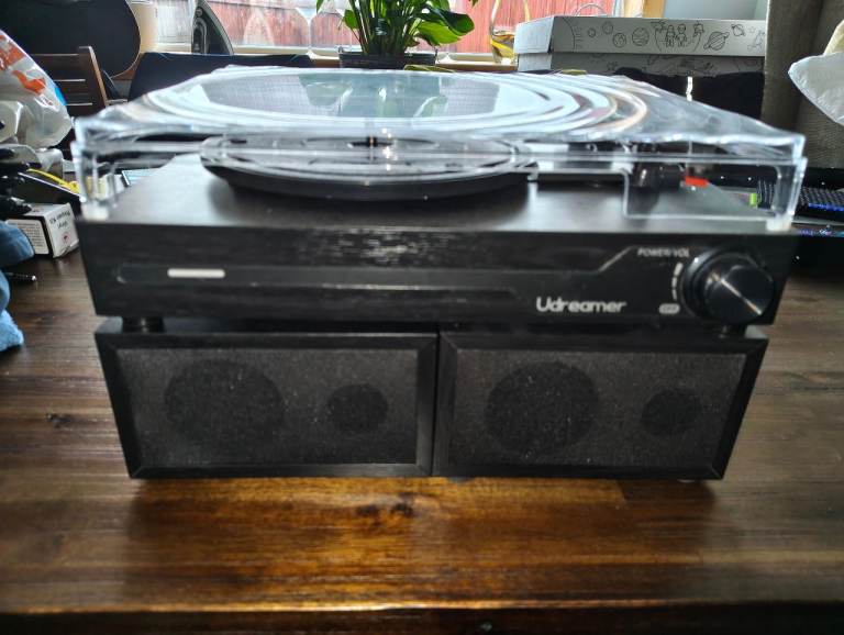 Udreamer Record Player with 2 Dual Stereo Speakers