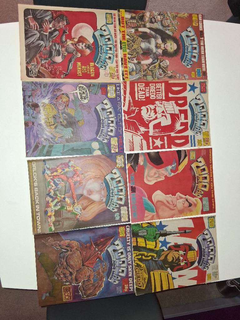 Job Lot of 13 Original 2000 AD Comic Books - Vintage Sci-Fi Comics
