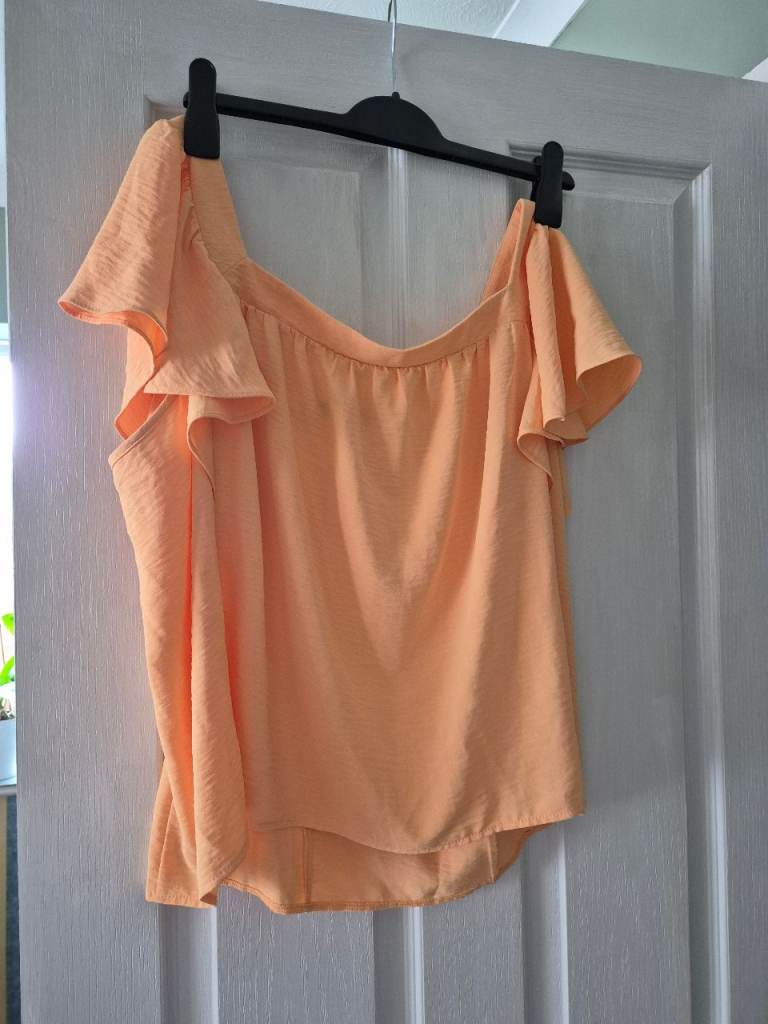 George Orange Off-Shoulder Top Size 16 – Good Condition