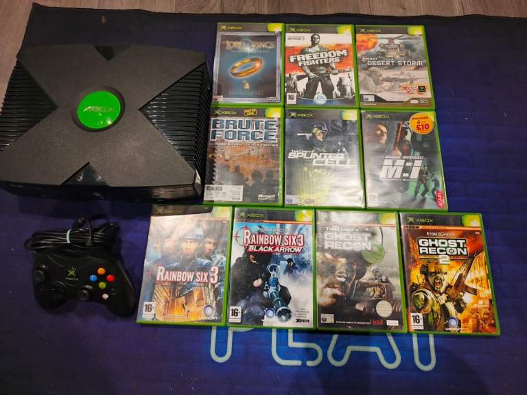Original Xbox Console with Controller and Games