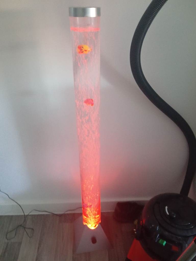 Bubble Tube Floor Lamp with Fish – Good Condition