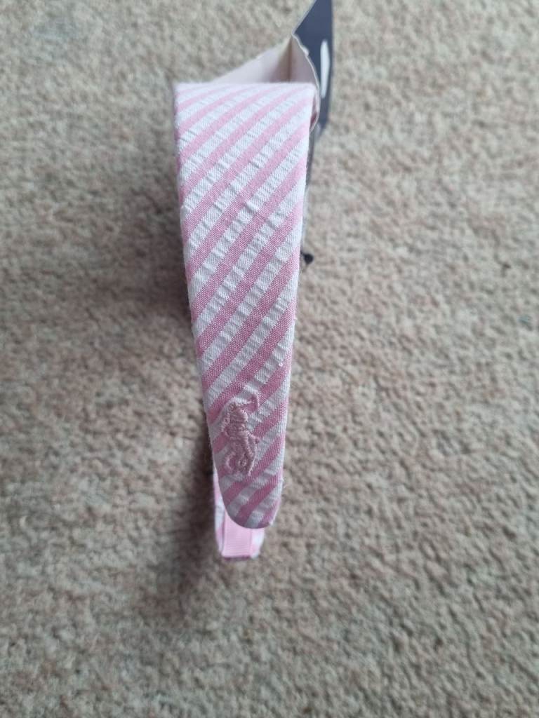Polo Ralph Lauren Pink Striped Headband - New with Tags