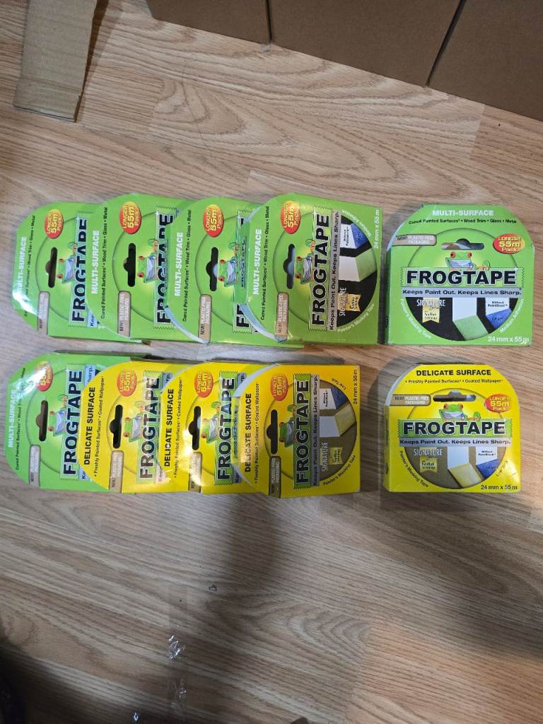 Frog Tape Green Multi Surface yellow Painters Decorating Tape new
