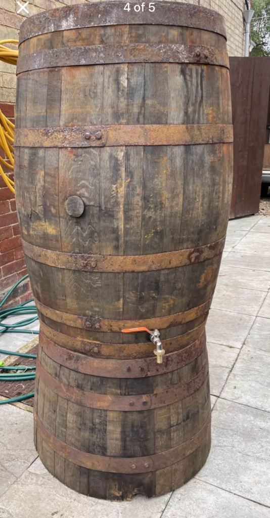 Oak Whiskey Barrel Water Butt