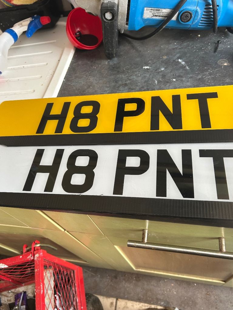  Registration plate H8 PNT