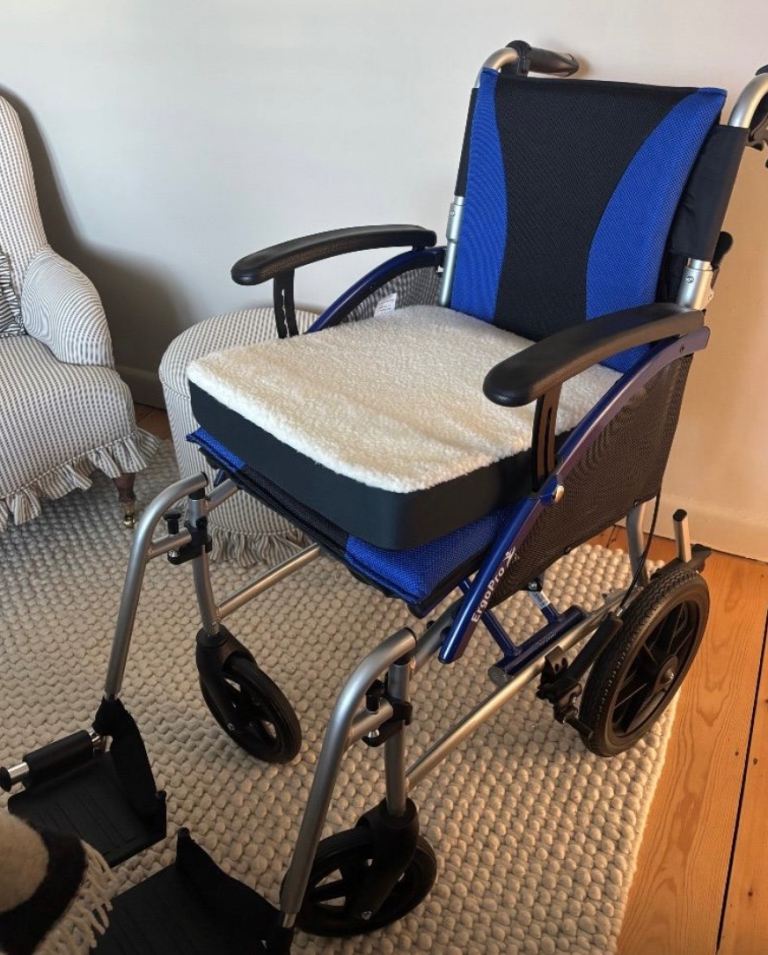 CareCo Ergo Pro Transit Wheelchair – Blue, Excellent Condition