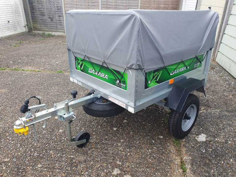 Daxara 127 Trailer with high frame and cover 
