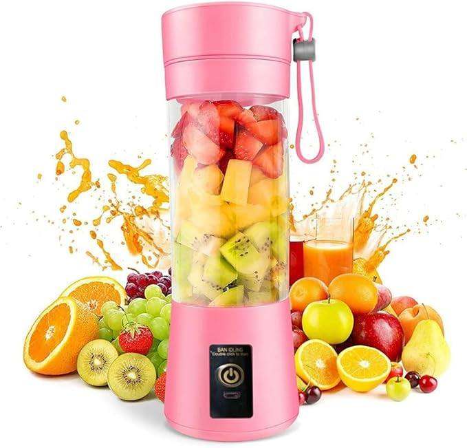 Portable & Rechargeable USB Juice Blender (HM-03) - Pink