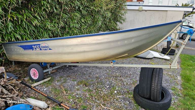 Linder 355 Sport boat and trolley with 6hp Tohatsu outboard