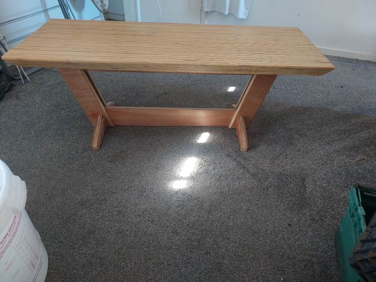 Artisan laminated wood coffee table