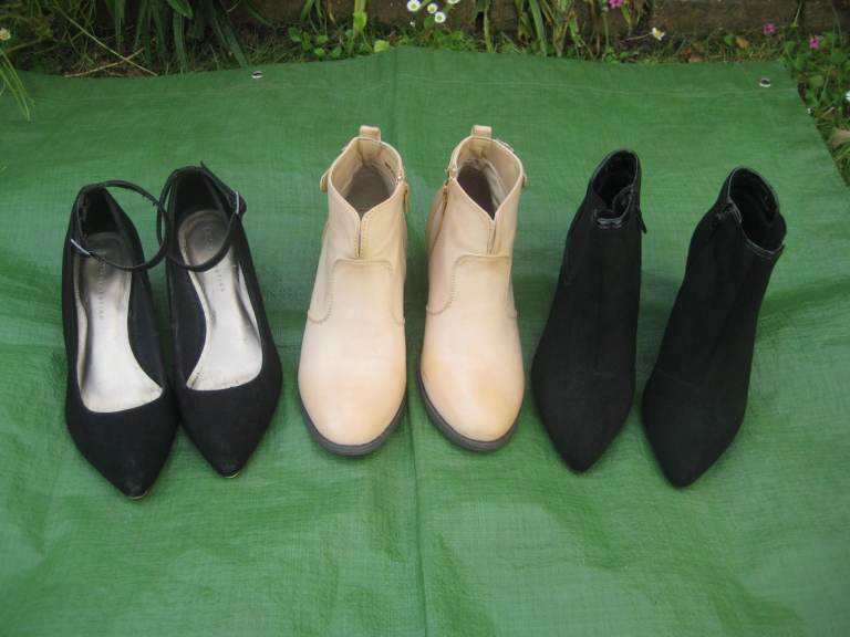 2 Pairs of Ankle Boots & 1 Pair of Shoes All Size 6/39: £4.00 for Each Pair OR All 3 for £10.00