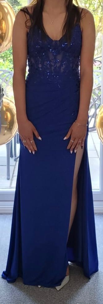 Stunning Royal Blue Prom Dress – Size 8/10, Excellent Condition
