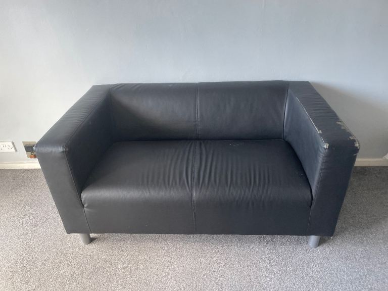 Black 2 seater sofa