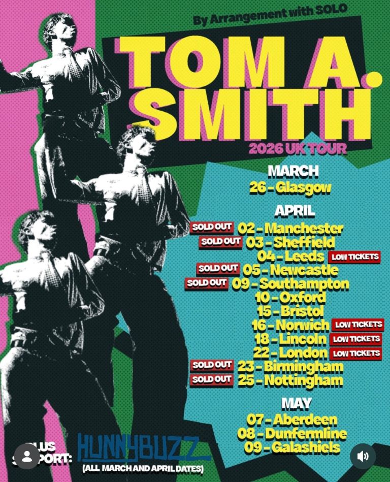 Tom A. Smith SOLD OUT Tickets Manchester 2/4/26