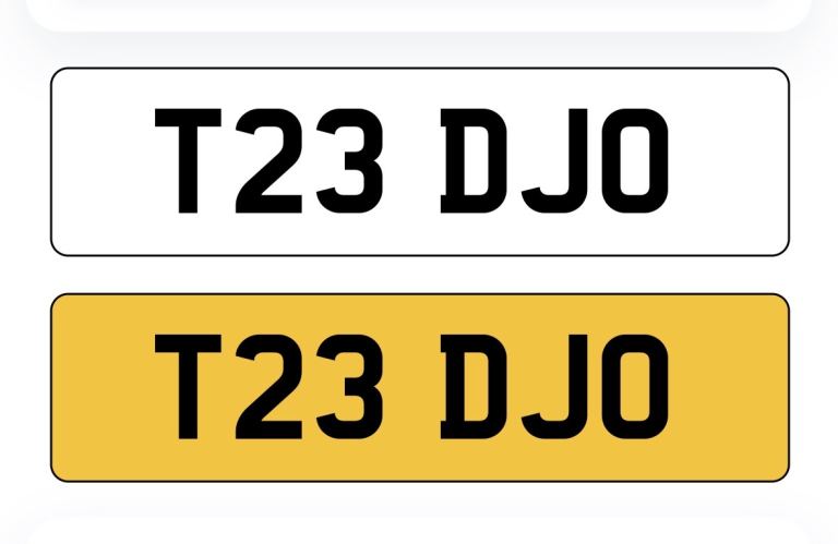 Private number plate