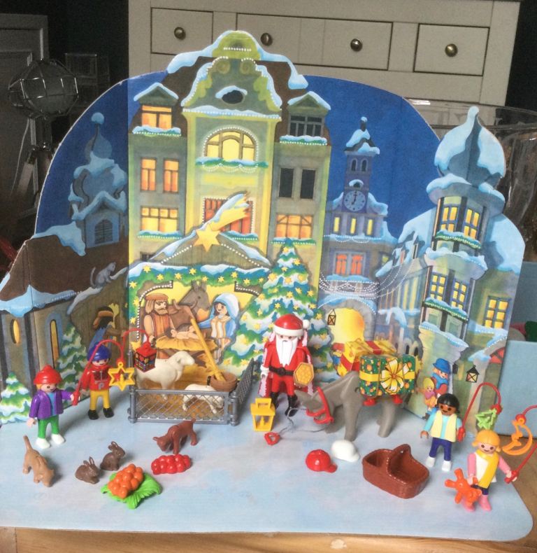 Vintage Playmobil Nativity Scene Christmas Town with figures animals and accessories 
