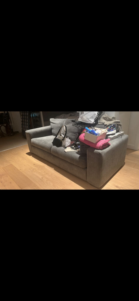Grey 2-seater sofa 
