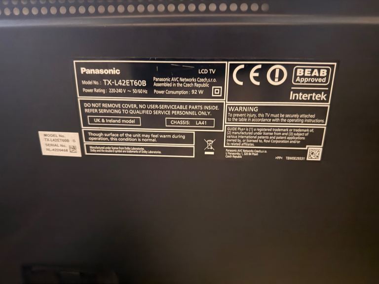 Panasonic tv 