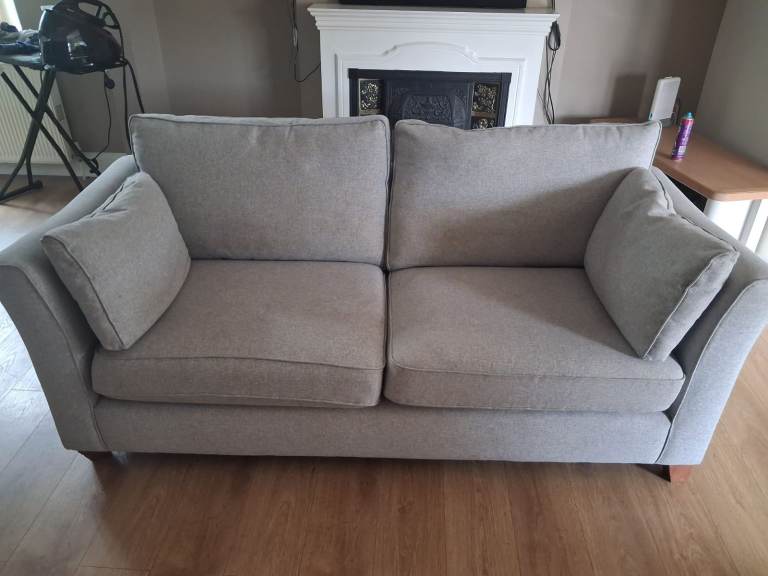  Grey Fabric Sofa – Good Condition