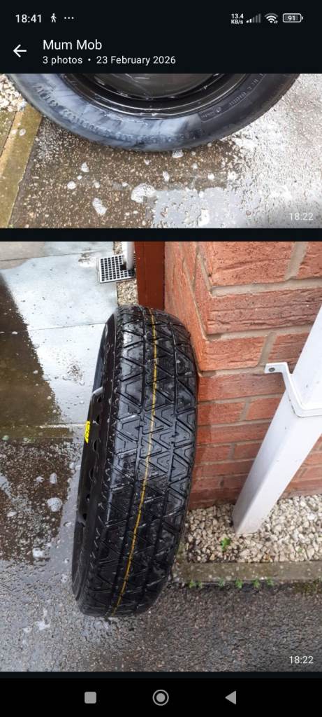 Nissan juke space saver wheel and tyre