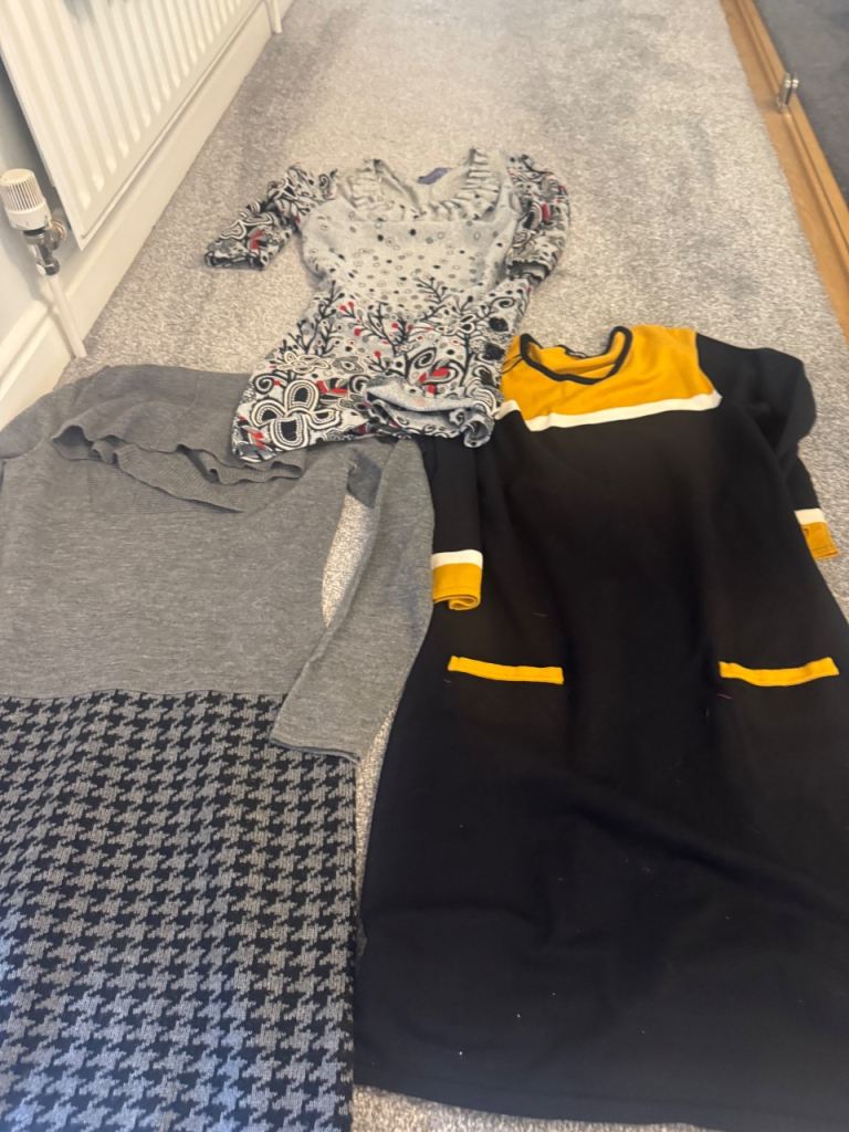 Bundle of 3 Women's Dresses – Good Condition, Various Styles